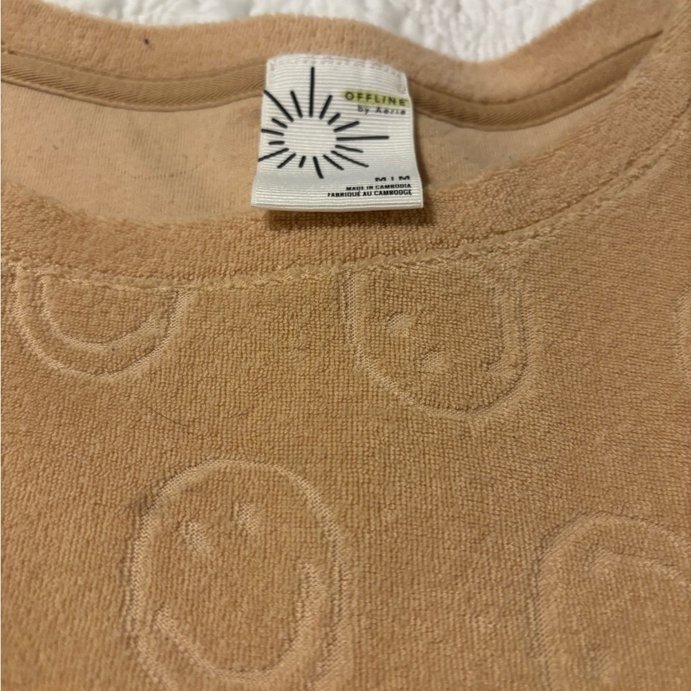 Offline by Aerie Smiley Face Tan Dress terry cloth - Picture 5 of 7